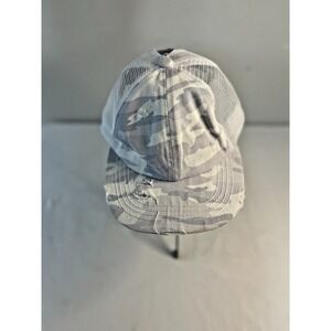 C.C. California Camouflage Hat Gray White Distressed Mesh Adjustable Hat Cap